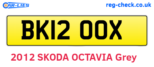 BK12OOX are the vehicle registration plates.