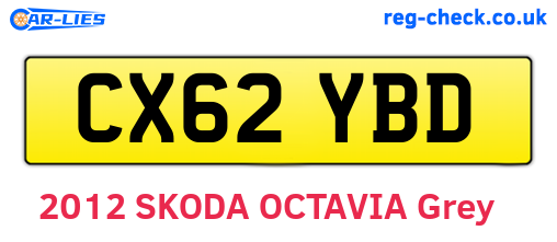 CX62YBD are the vehicle registration plates.