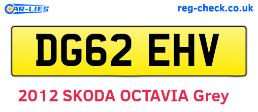 DG62EHV are the vehicle registration plates.