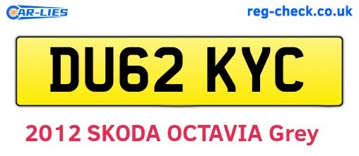 DU62KYC are the vehicle registration plates.