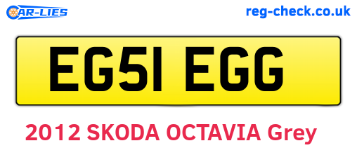 EG51EGG are the vehicle registration plates.