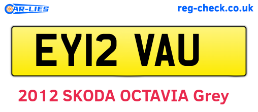 EY12VAU are the vehicle registration plates.