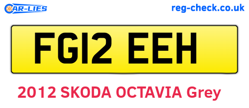 FG12EEH are the vehicle registration plates.