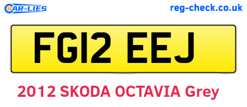 FG12EEJ are the vehicle registration plates.