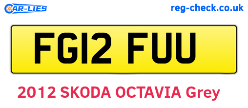 FG12FUU are the vehicle registration plates.