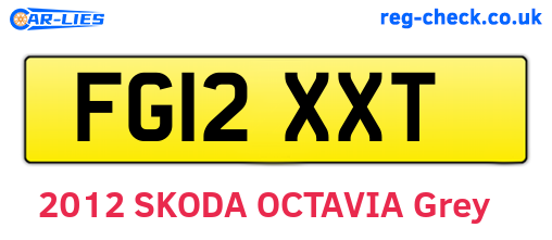 FG12XXT are the vehicle registration plates.