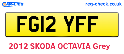 FG12YFF are the vehicle registration plates.