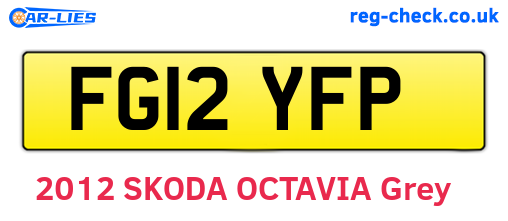 FG12YFP are the vehicle registration plates.