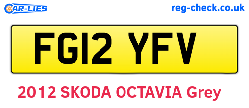 FG12YFV are the vehicle registration plates.