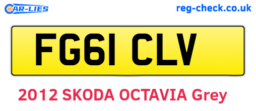 FG61CLV are the vehicle registration plates.