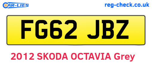 FG62JBZ are the vehicle registration plates.