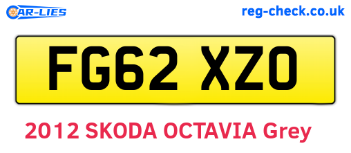 FG62XZO are the vehicle registration plates.