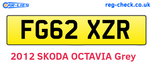 FG62XZR are the vehicle registration plates.