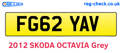 FG62YAV are the vehicle registration plates.