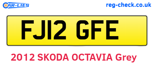 FJ12GFE are the vehicle registration plates.
