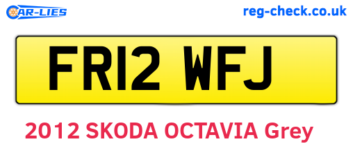 FR12WFJ are the vehicle registration plates.