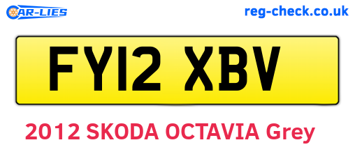 FY12XBV are the vehicle registration plates.