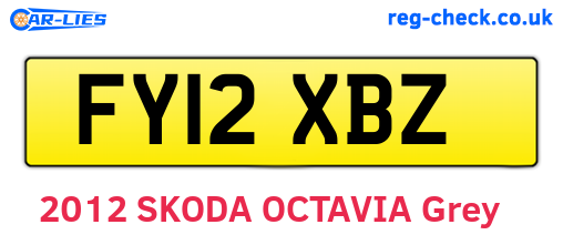 FY12XBZ are the vehicle registration plates.