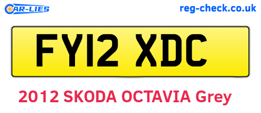 FY12XDC are the vehicle registration plates.