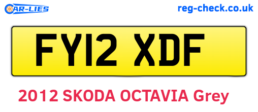 FY12XDF are the vehicle registration plates.
