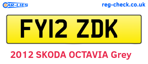 FY12ZDK are the vehicle registration plates.