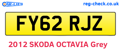 FY62RJZ are the vehicle registration plates.