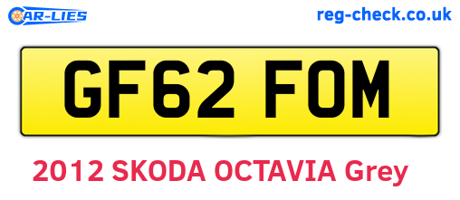 GF62FOM are the vehicle registration plates.
