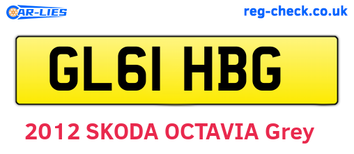 GL61HBG are the vehicle registration plates.