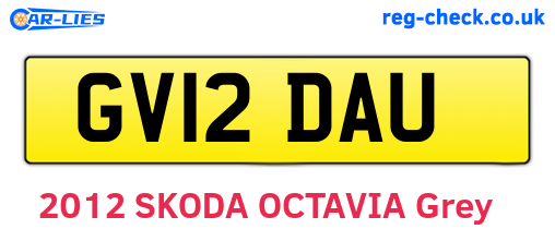 GV12DAU are the vehicle registration plates.