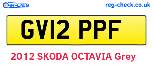 GV12PPF are the vehicle registration plates.