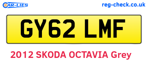GY62LMF are the vehicle registration plates.