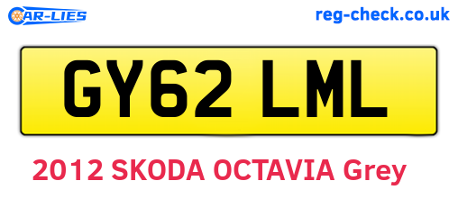 GY62LML are the vehicle registration plates.