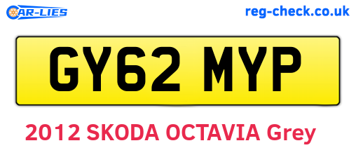 GY62MYP are the vehicle registration plates.