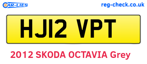 HJ12VPT are the vehicle registration plates.
