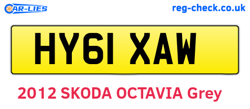 HY61XAW are the vehicle registration plates.