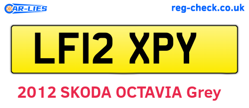 LF12XPY are the vehicle registration plates.