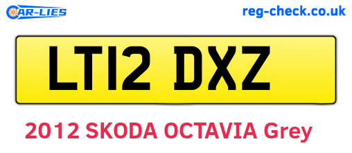 LT12DXZ are the vehicle registration plates.