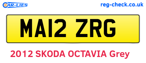 MA12ZRG are the vehicle registration plates.