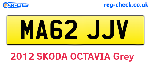 MA62JJV are the vehicle registration plates.