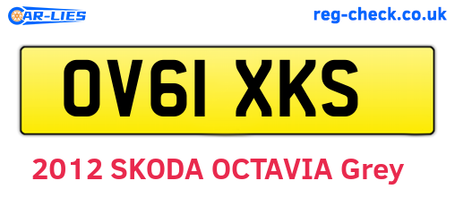 OV61XKS are the vehicle registration plates.