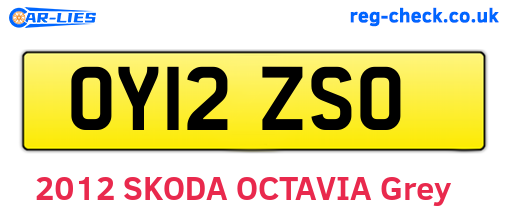 OY12ZSO are the vehicle registration plates.
