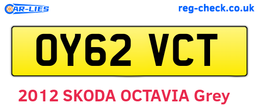 OY62VCT are the vehicle registration plates.
