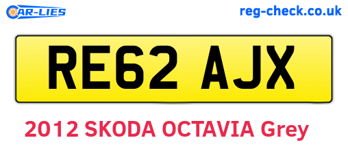 RE62AJX are the vehicle registration plates.
