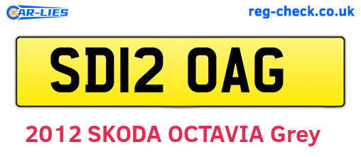 SD12OAG are the vehicle registration plates.