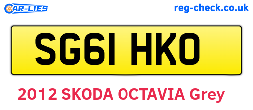 SG61HKO are the vehicle registration plates.