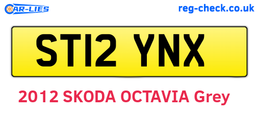 ST12YNX are the vehicle registration plates.