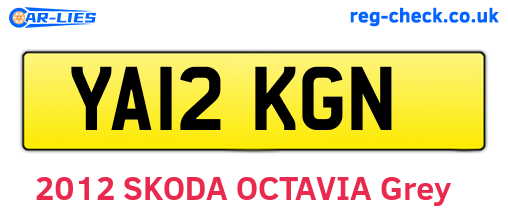 YA12KGN are the vehicle registration plates.