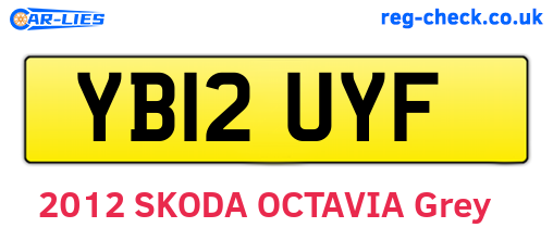 YB12UYF are the vehicle registration plates.