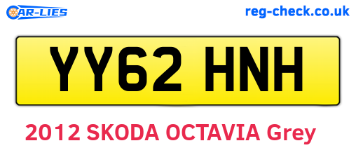 YY62HNH are the vehicle registration plates.