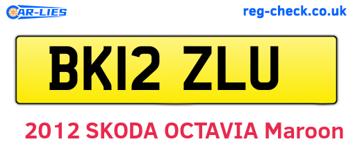 BK12ZLU are the vehicle registration plates.